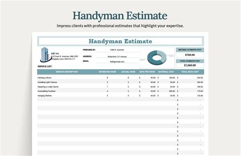 Handyman estimate template 1