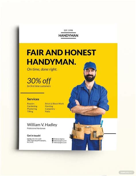 Handyman Flyer Template Google Docs