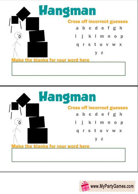 Hangman Printable for Kids