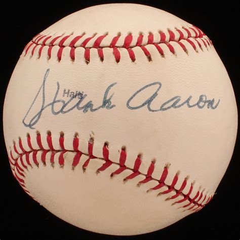 Hank Aaron Autographed Baseball Cards