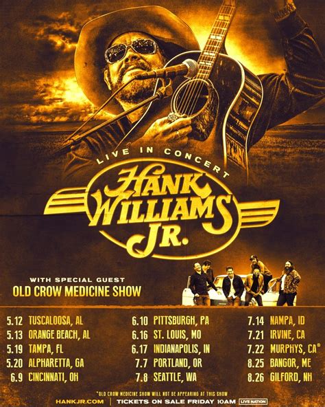 Hank Williams Jr on tour