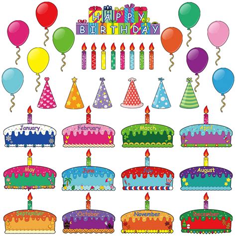 Happy birthday cutouts decorations