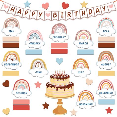 Happy birthday cutouts design