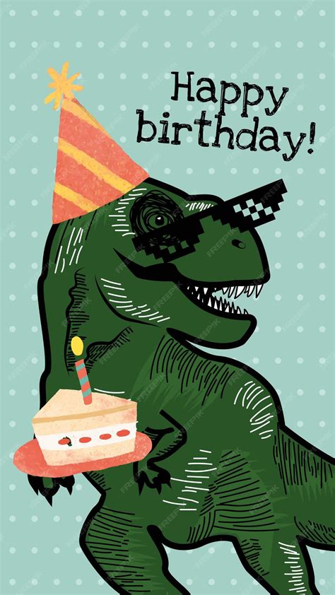 Happy birthday dinosaur coloring page