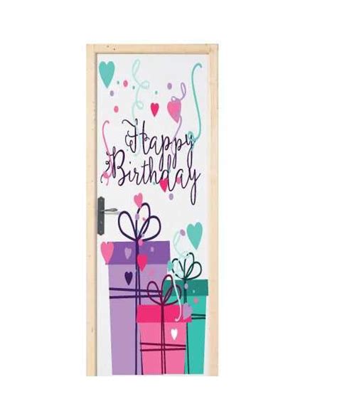 Happy birthday door decals