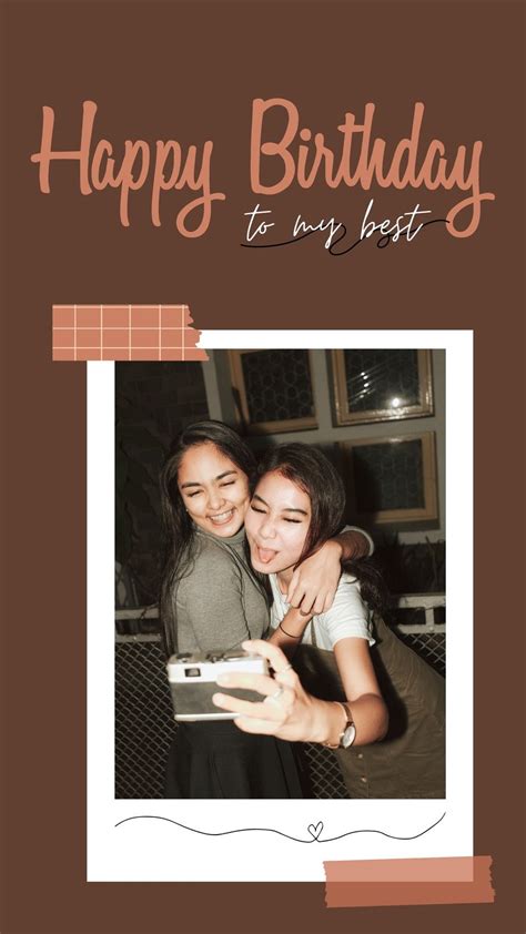 Happy birthday Instagram template ideas for best friend