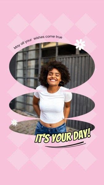 Happy birthday Instagram template ideas for girlfriend