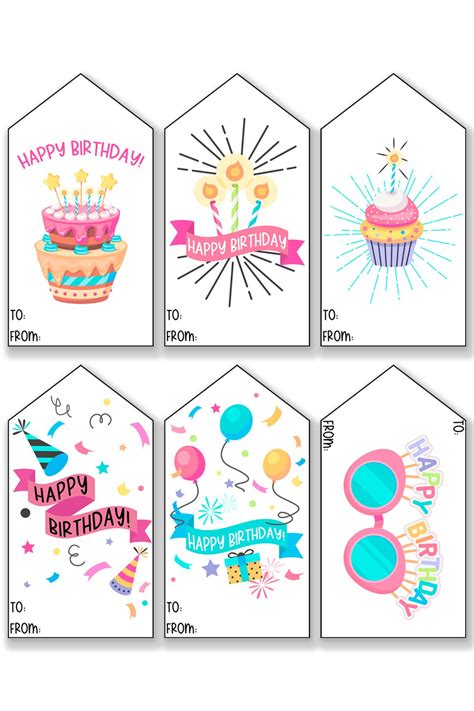 Happy Birthday Printable Tag Ideas