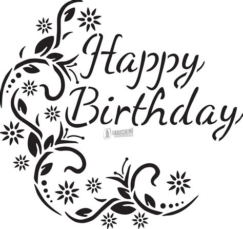 Happy Birthday Stencil Printables