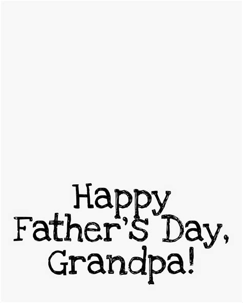 Happy Father's Day Grandpa Printable Template