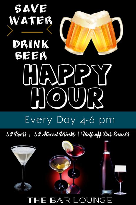 Happy Hour Flyer Template Design