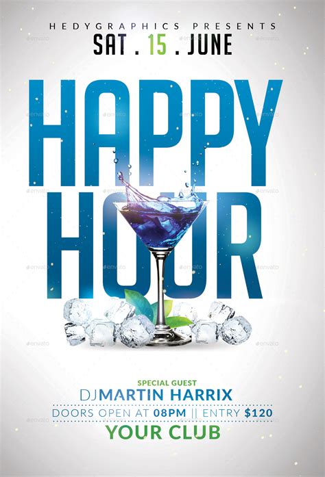 Happy Hour Flyer Template Designs