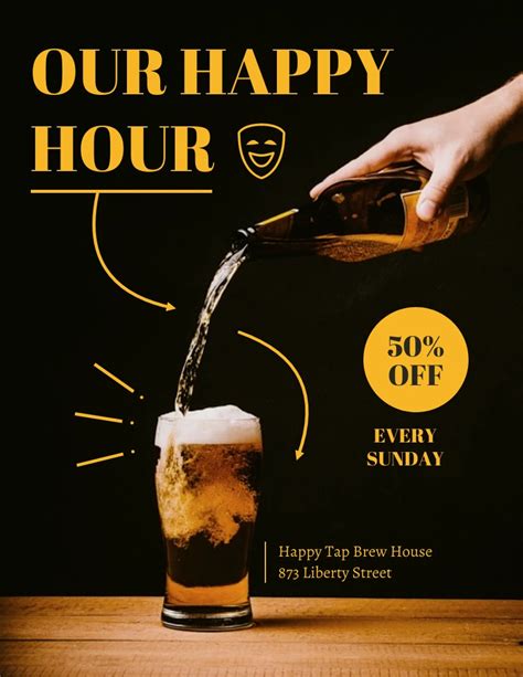 Happy Hour Flyer Template PDF