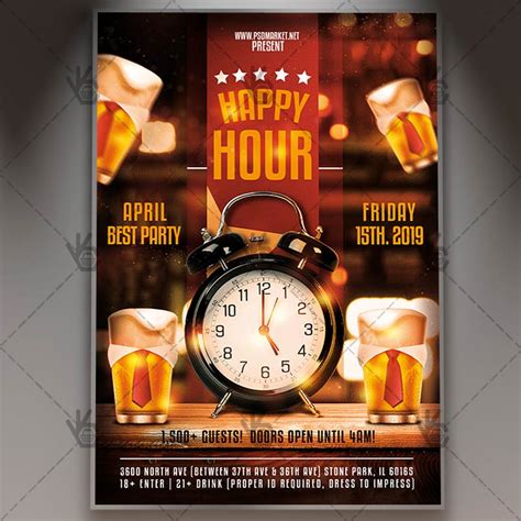 Happy Hour Flyer Template PSD