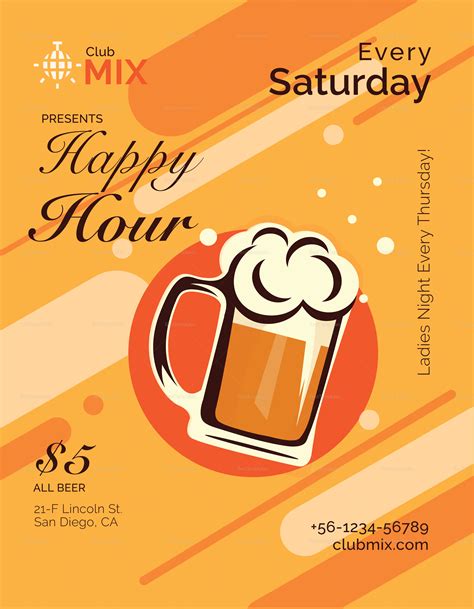 Happy Hour Flyer Template Word Document