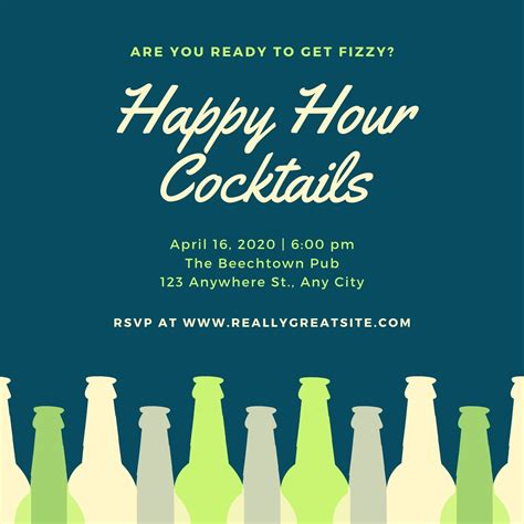 Happy Hour Invitation Templates