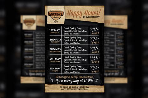 Happy Hour Menu Template Resources