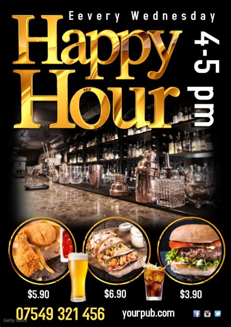 Happy Hour Poster Template Example 2