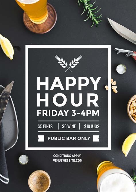 Happy Hour Poster Template Example 7