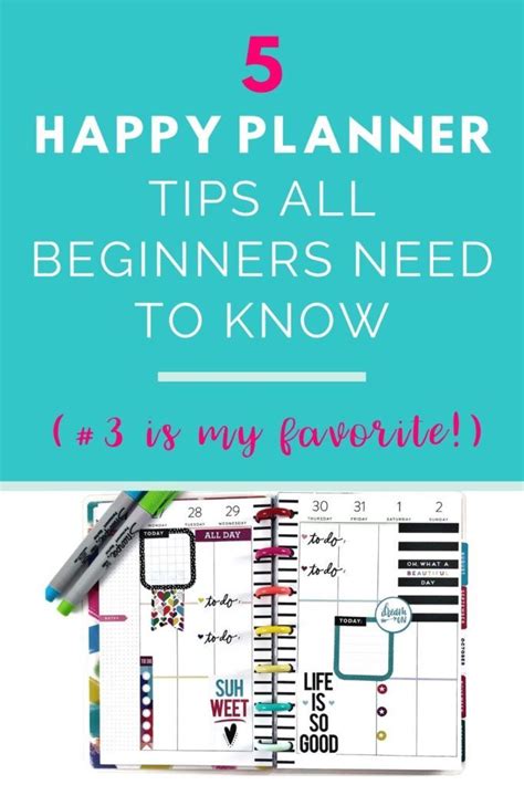 Tips for Using a Happy Planner