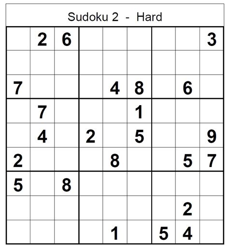 A complex hard Sudoku puzzle requiring advanced solving strategies