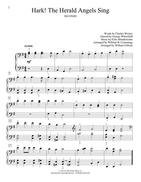 Hark! The Herald Angels Sing Piano Sheet Music