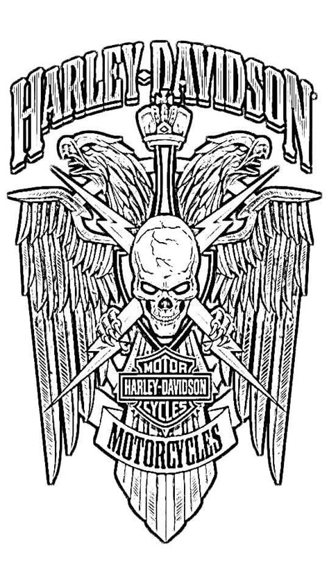 Harley-Davidson Coloring Page