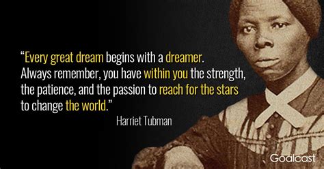 A quote from Harriet Tubman