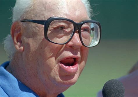 Harry Caray in the broadcast booth