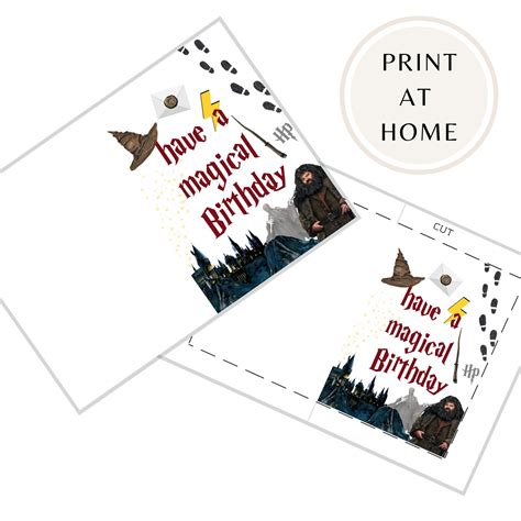 Harry Potter Birthday Card Printable 1