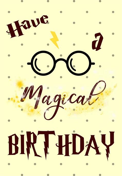 Harry Potter Birthday Card Printable Designs