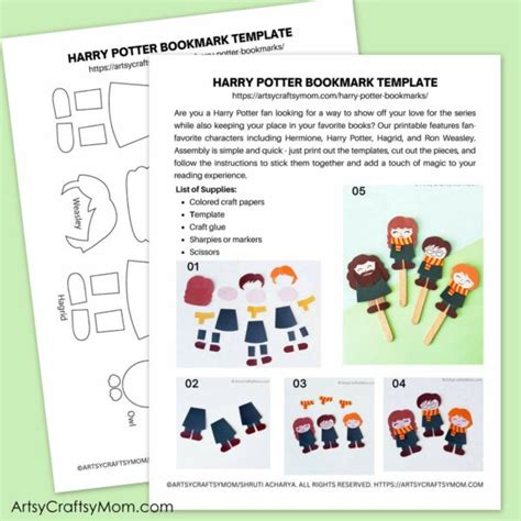 Harry Potter Bookmark Template