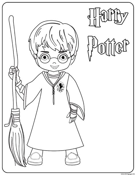 Harry Potter coloring page featuring a symbolic design