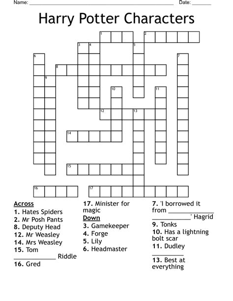 Hermione Granger Crossword