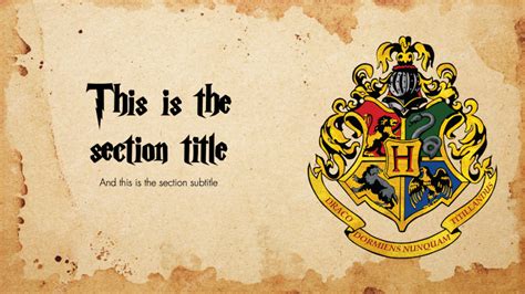 Harry Potter Google Slides template free download