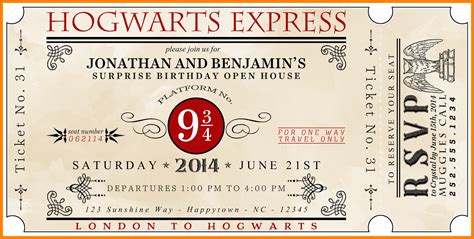 Harry Potter Invitation Template 3