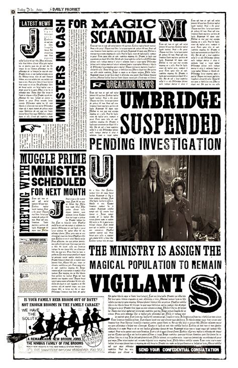 Harry Potter Printable Newspaper