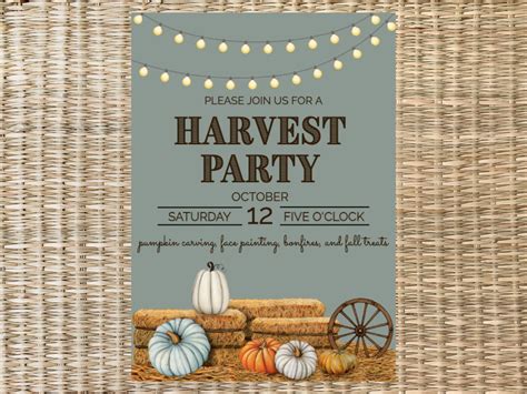 Harvest Party Invitation Template