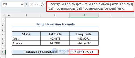 Haversine Formula Excel