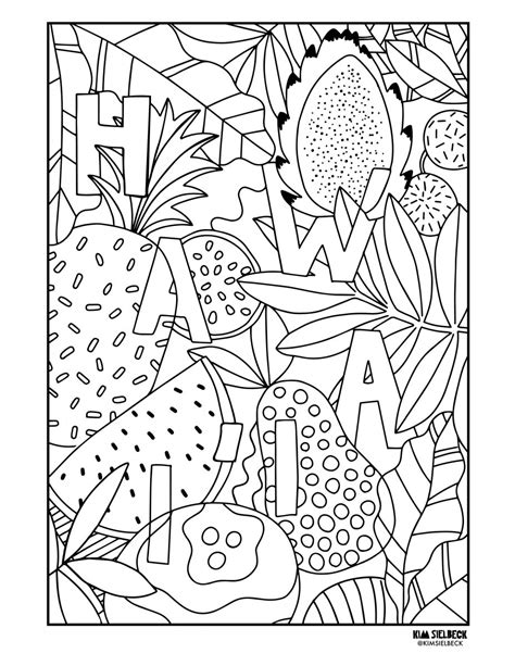 Hawaii historical coloring pages for adults