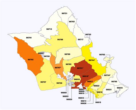 Hawaii Zip Code Areas