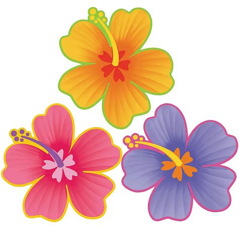 Hawaiian flower template example