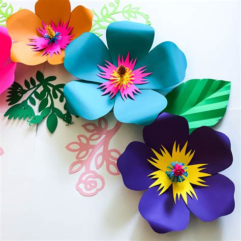 Hawaiian flower template ideas for crafts