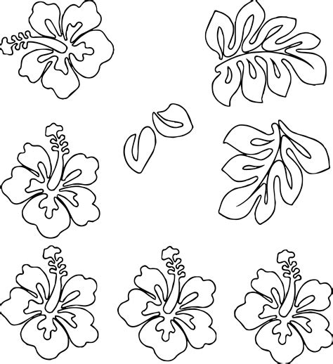 Hawaiian Flowers Printable Templates and Designs Gallery 3