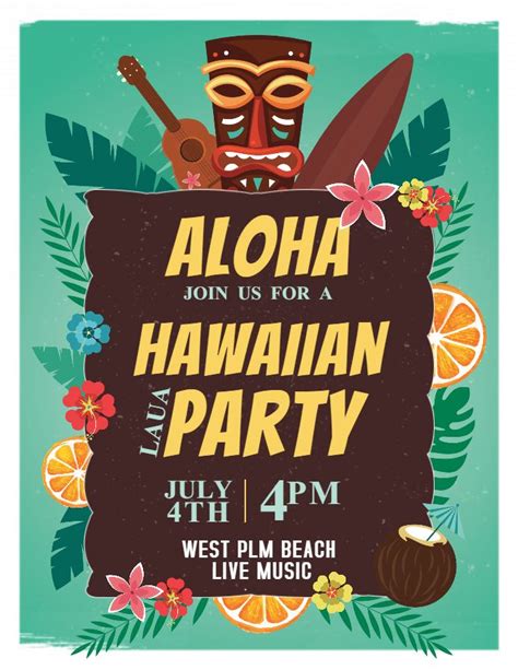 Hawaiian Invitation Templates 1