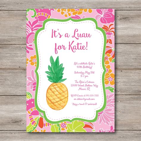 Hawaiian Invitation Templates 4