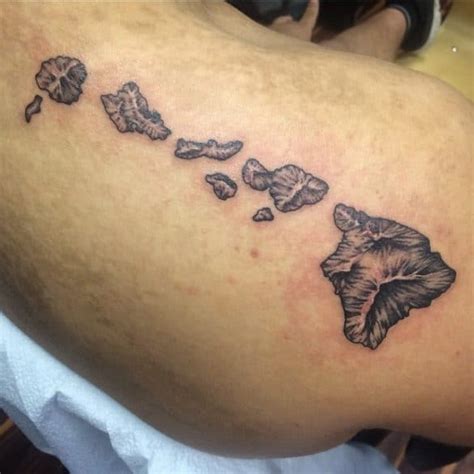 Hawaiian Islands tattoo placement