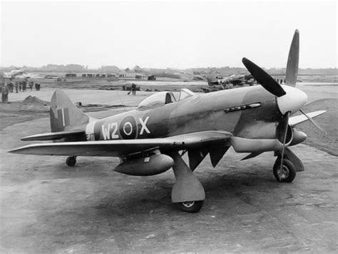 Hawker Tempest in flight