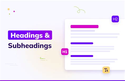 Headings and Subheadings