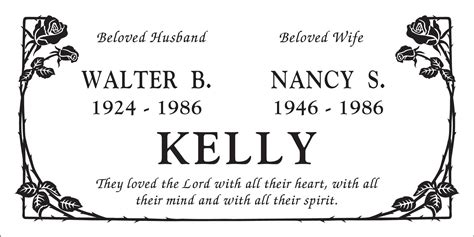 Headstone template with border